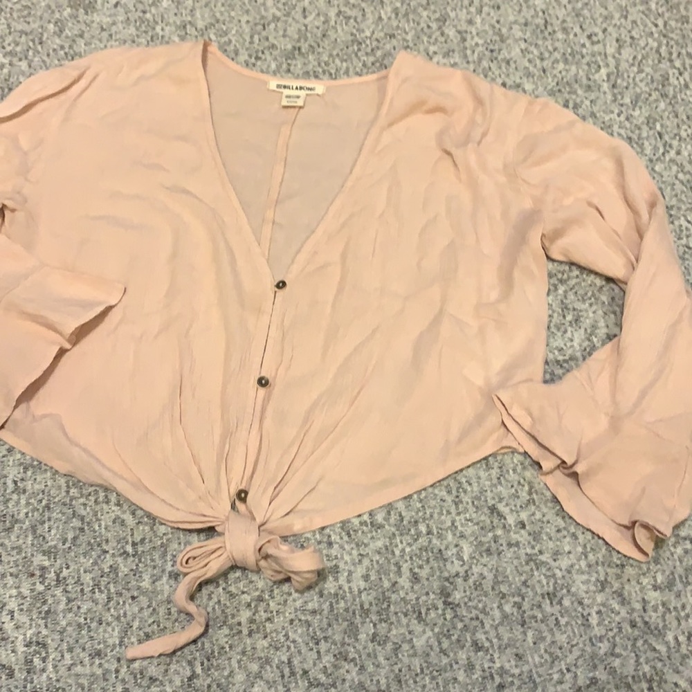 Billabong Cropped Button Down Blouse - image 4